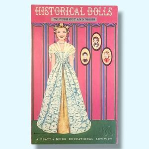 Historical Dolls Paper Dolls Box Set Platt & Munk Uncut Vintage Costumes